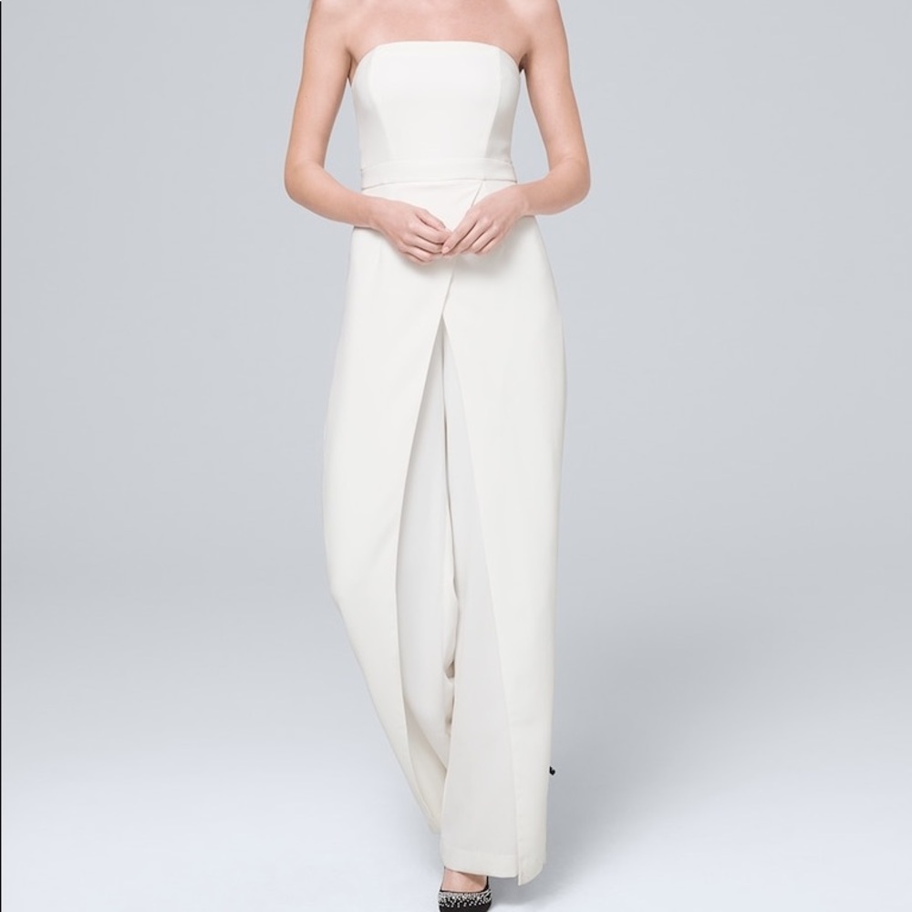 White House Black Market White Jumpsuit